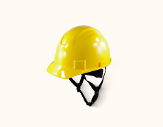 Casco de seguridad amarillo.