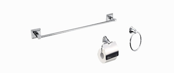 Conjunto de accesorios individuales para baño marca Akua